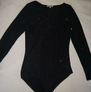 Black sparkle bodysuit